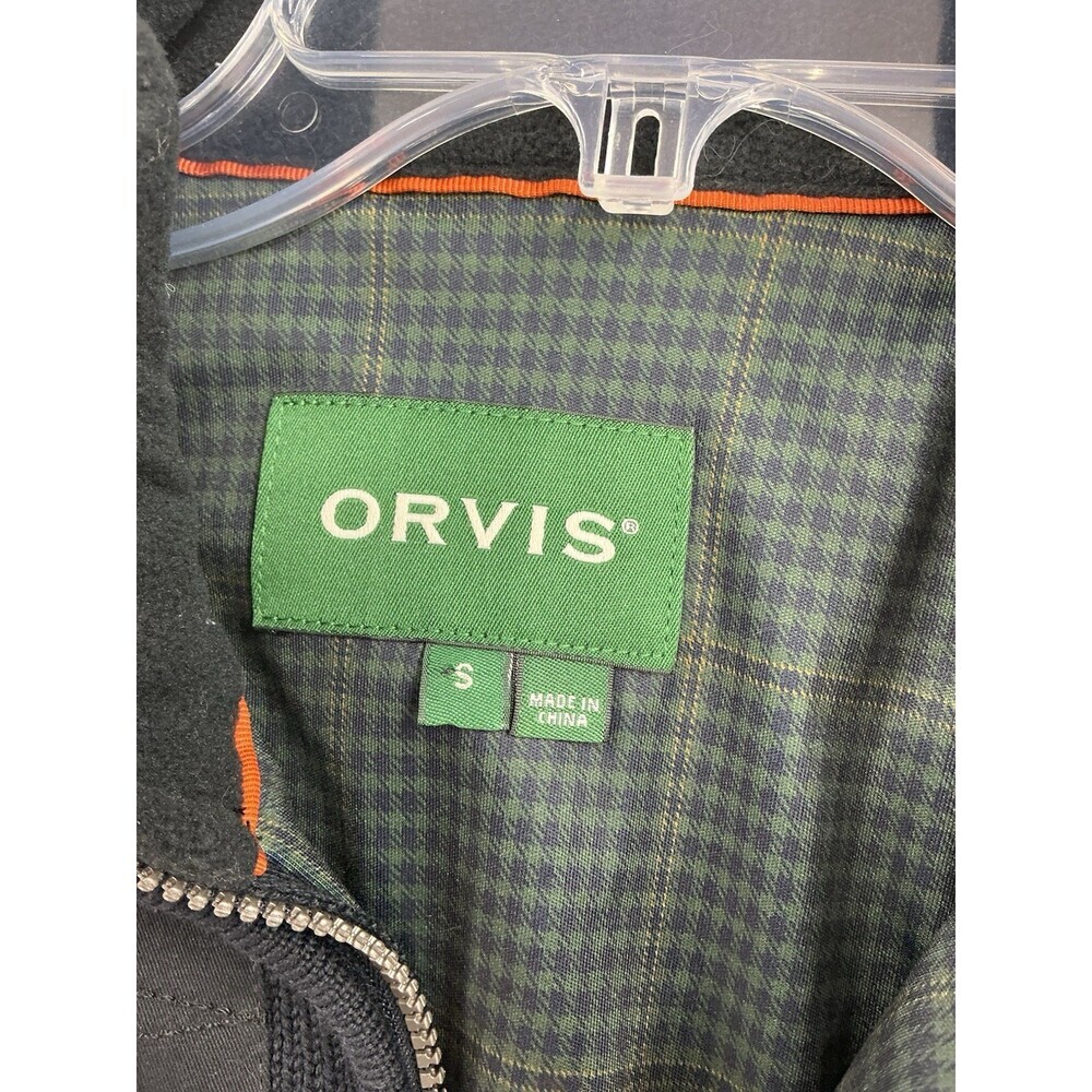 NWT Orvis Men’s Full Zip Heavyweight Fleece Jacket Size S Black 1716801 - Picture 3 of 4